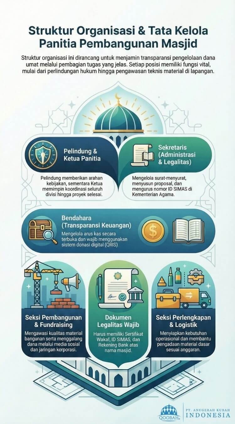 struktur panitia pembangunan masjid dan tugasnya