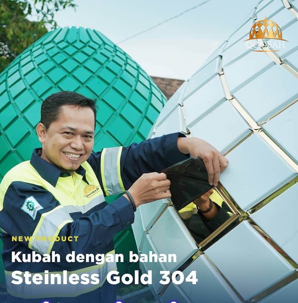 kubah titanium 304 Gold