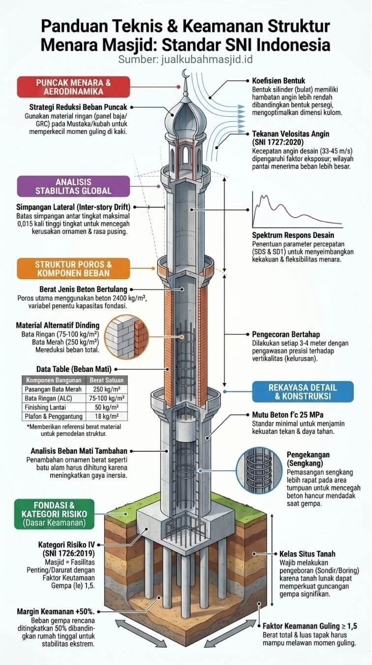 struktur menara masjid