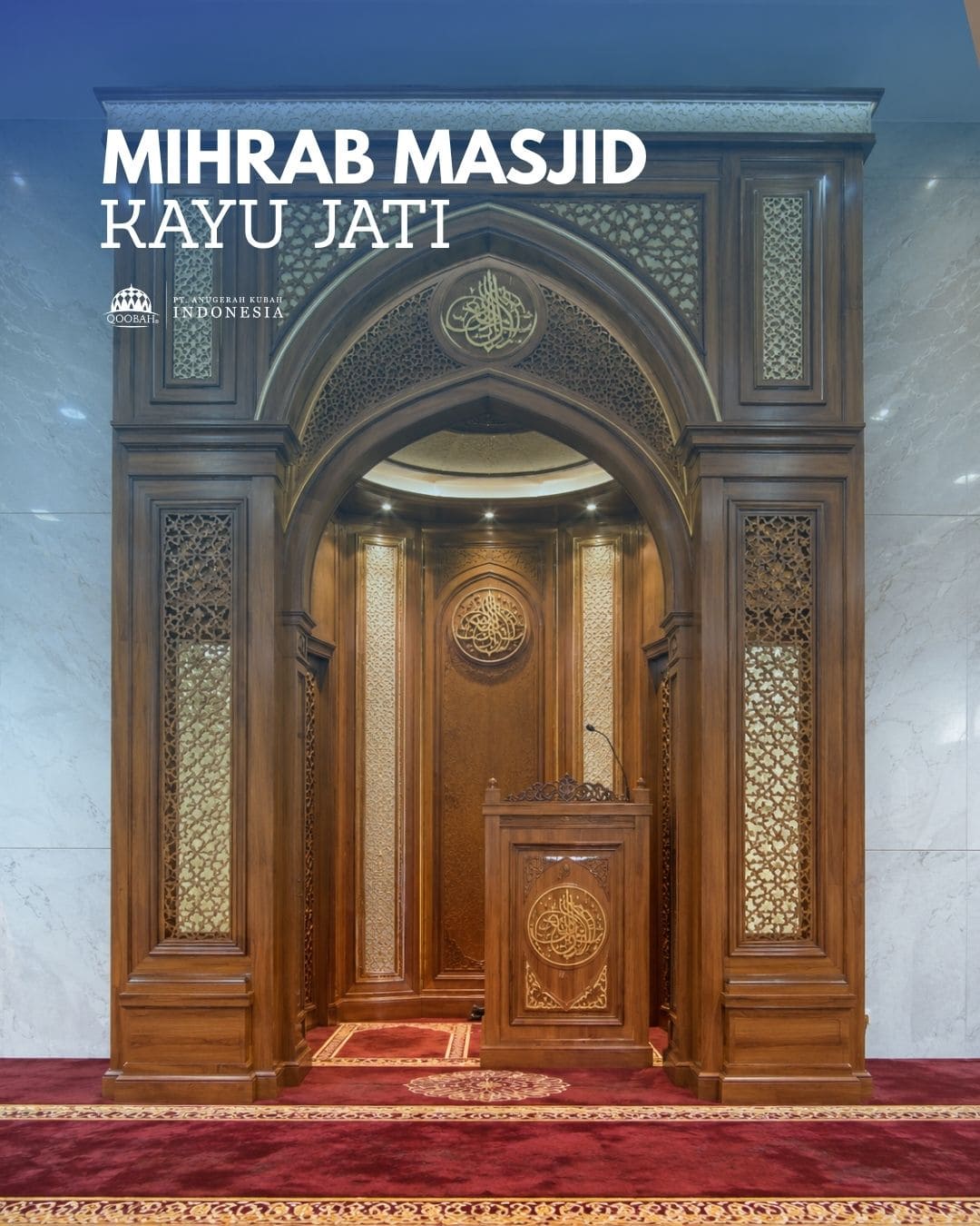 mihrab masjid kayu jati