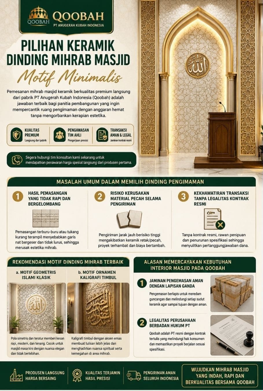 keramik dinding mihrab masjid